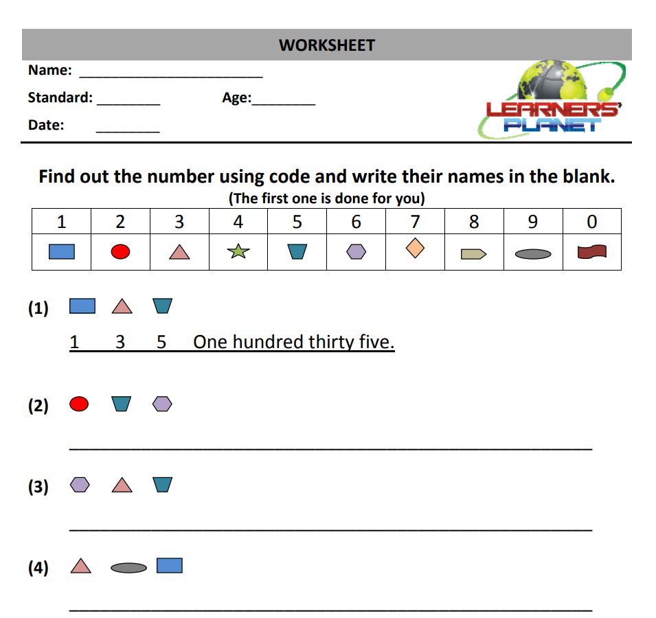 Decoding worksheet printable for class 1 children